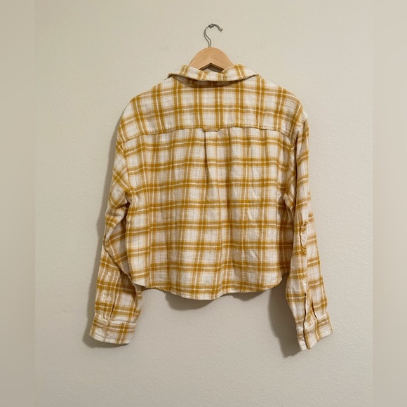 NWOT American Eagle Cropped Flannel Shirt - Picture 6 of 8